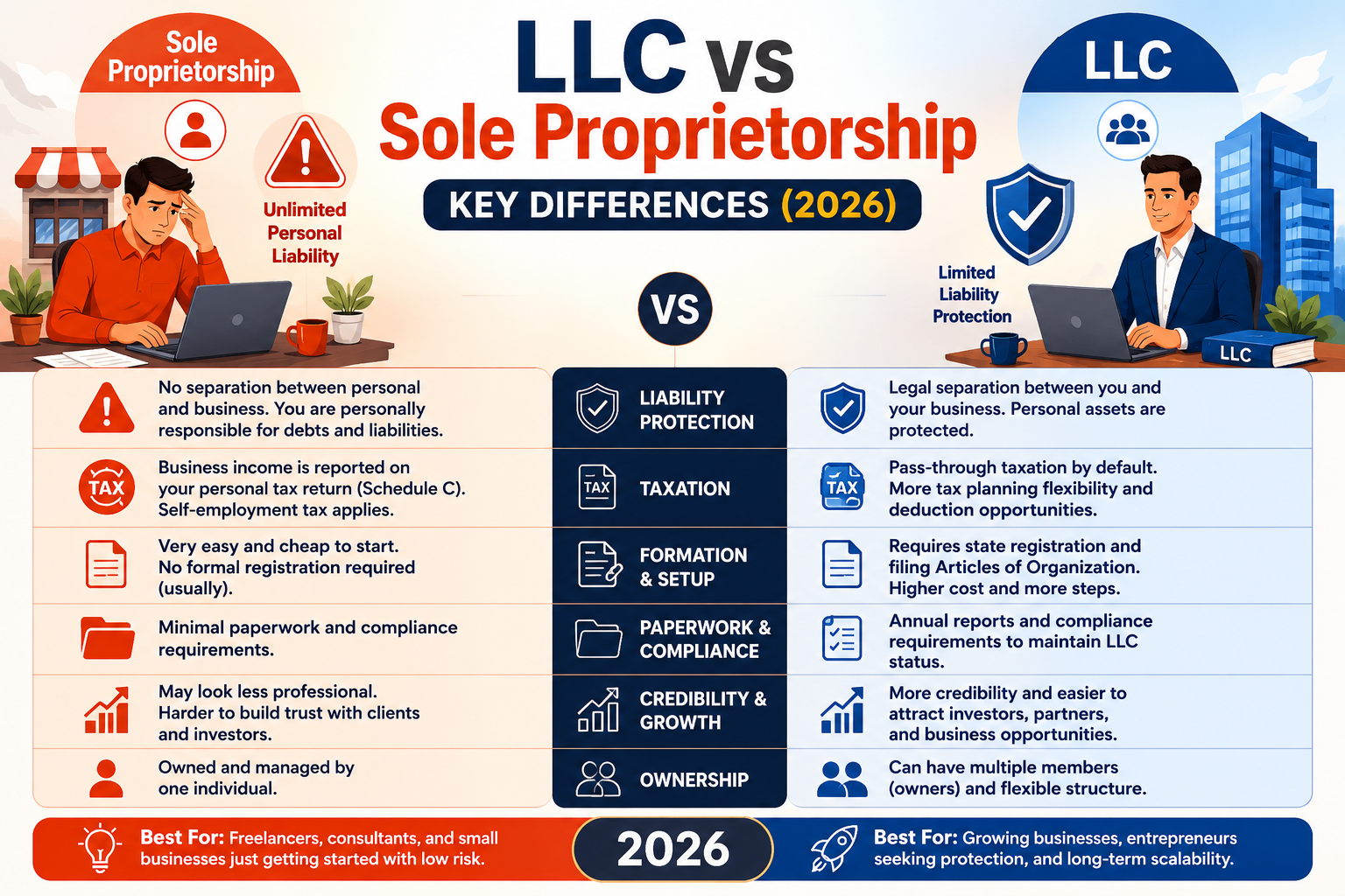 LLC-vs-Sole Proprietorship-Key-Differences-(2026)