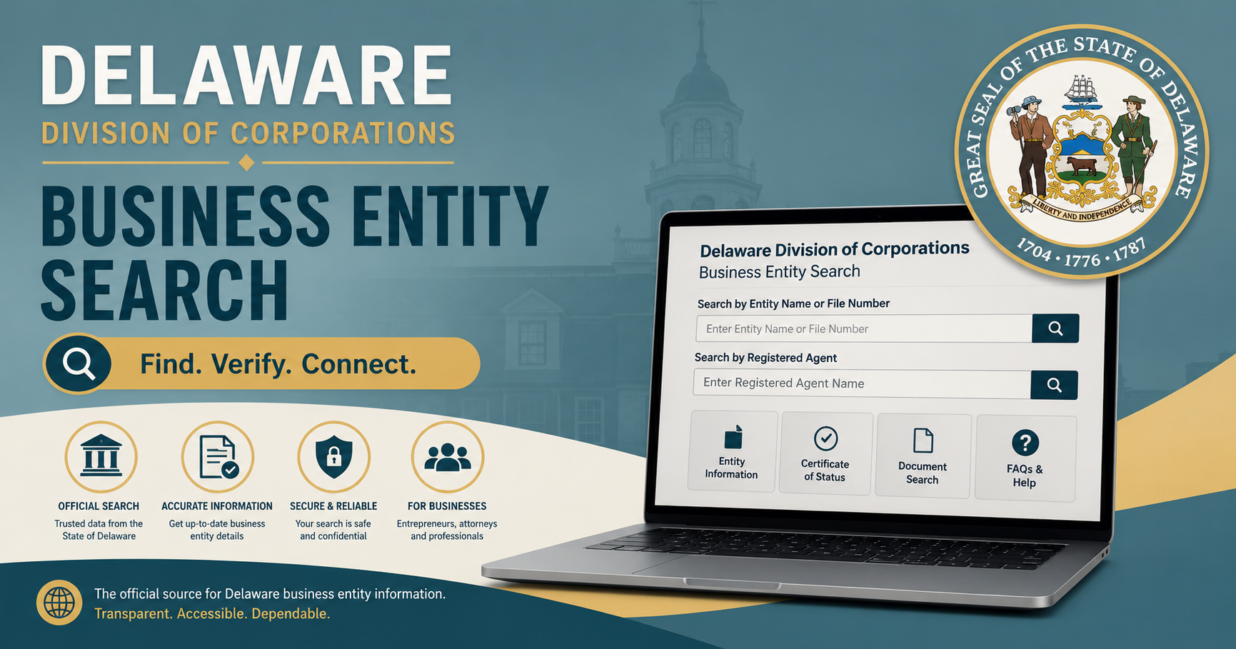 Business Entity Search in delaware - Division od corporation