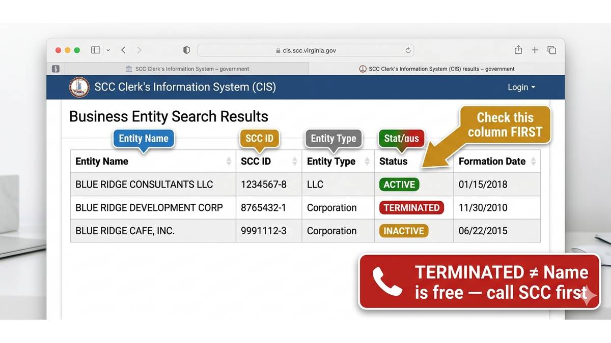 Review entity search results, Step 6