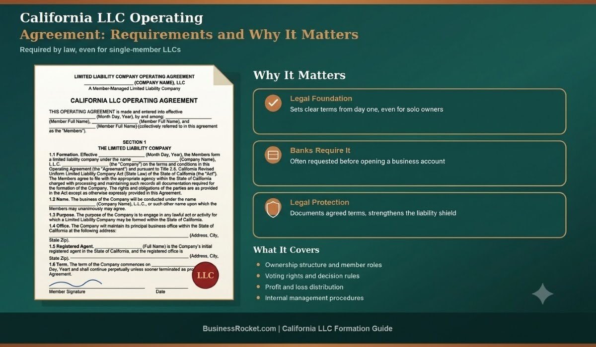 California LLC operating agreement requirements and why it matters